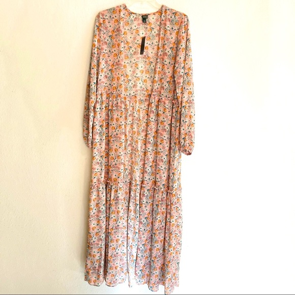 Wild Fable Coral Long Sleeve Kimono Duster XS / S - Picture 3 of 6